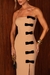 Vestido Midi de Crepe Twiggy Nude - loja online