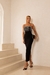 Vestido Midi de Crepe Preto Starlit Preto -Ref 2530 na internet