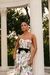 Vestido Midi de Crepe Alfaiataria Com Estampa Floral Exclusiva Jardim Cinza - DEDANA BOUTIQUE 