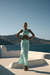 Conjunto de Malha Piquet Azul Turquesa Sky Azul