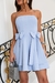 Vestido Godê de Crepe Azul Claro Fierce Azul-2758 - DEDANA BOUTIQUE 