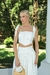Conjunto de Duas Peças Em Viscolinho Golden Off-White - DEDANA BOUTIQUE 