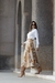 Saia Linho Bordada - DEDANA BOUTIQUE 