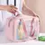 Necessaire Transparente Feminina Grande Maquiagem Luxo Cor Rosa Desenho Do Tecido Liso - WASHBAG - Joyce Dutra Silveira