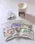 Kit Difusor de cerâmica cilíndrico branco e 3 Wax Melts