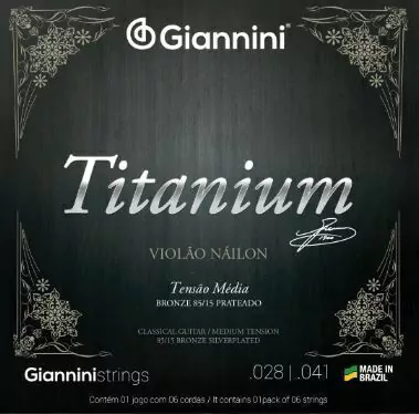 Encordoamento Giannini Titanium Nylon Bronze 85/15 GENWTM Média