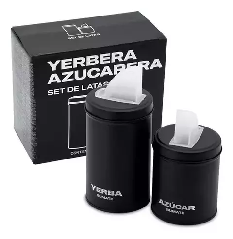 Set Matero Yerbera Azucarera Latas Vertedor
