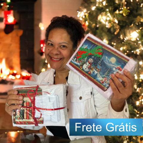 Kit Frete Grátis Pano de Prato e Bate Mão Natal - comprar online