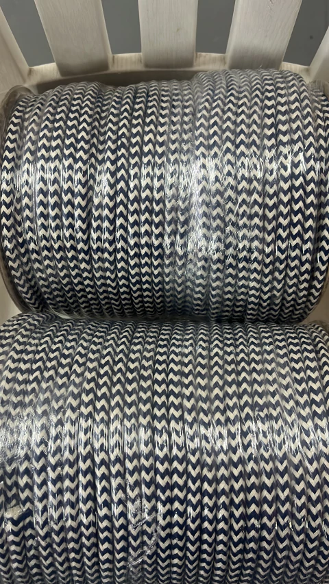 CORDON ALGODON PREMIUM ESPIGA AZUL Y CRUDO