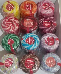 Hilo Para Bordar Rubi Matizados 12 Colores Surtidos