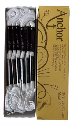 Hilo para Bordar Mouline Anchor Blanco