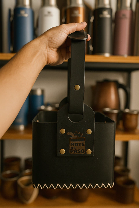 Matera de Cuero "MATE AL PASO" - comprar online