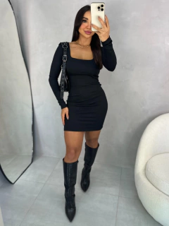 Vestido Sofia - Decote quadrado