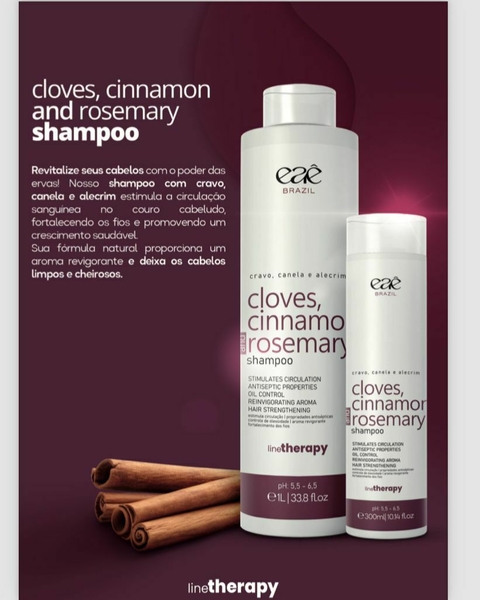 Shampoo cloves, cinnamon and rosemary