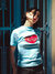 SLIM TEE LOVE YOURSELF SKY BLUE - tienda online