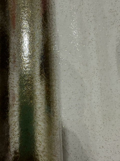 Cristal con Glitter 1.40 de ancho rollo por 50 metros