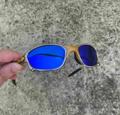 Óculos de Sol Juliet Double X 24k Lente Azul