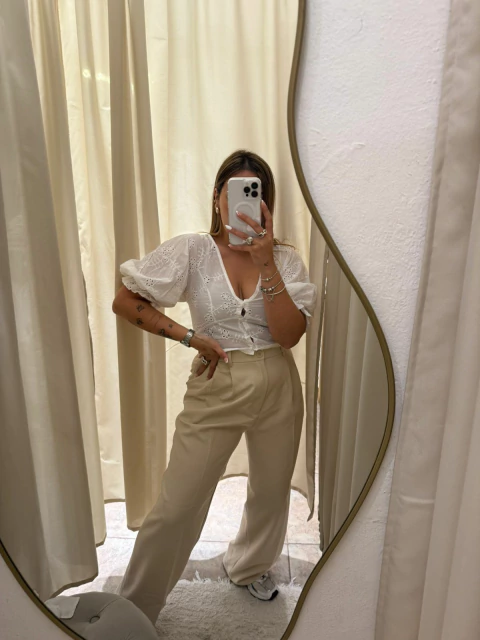 Pantalon sastrero NATURAL