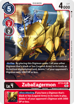 ZubaEagermon - Starter Deck 13: Ragnaloardmon (ST-13)