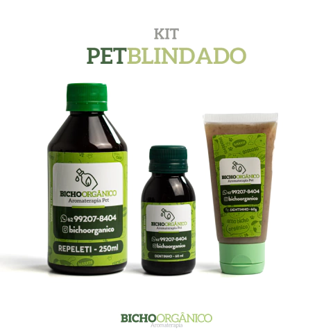 Kit Pet Blindado - Spray Repeleti 250ml, Spray Dentinho 60ml, Pasta Dentinho 60g & Escova de Dentes (1un)