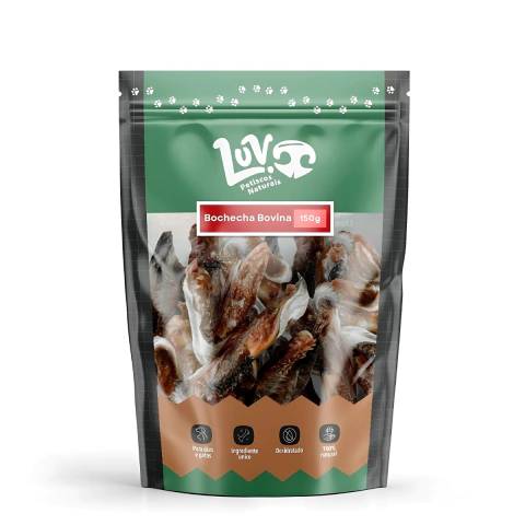 Snack Bochecha Bovina 150g - Luv