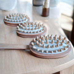 Cepillo Masajeador Madera con Mango Desmontable - comprar online