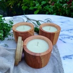 Porta Vela De Madera C/Tapa en internet