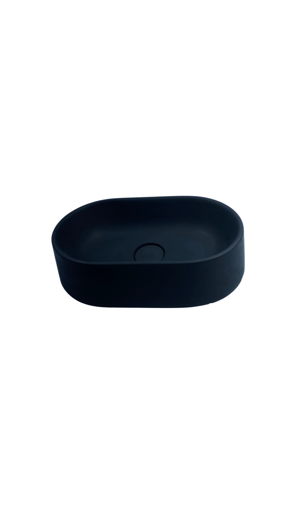 Cuba de Banheiro c/válvula oculta Concreto Preto ZH035CM Zhen Home