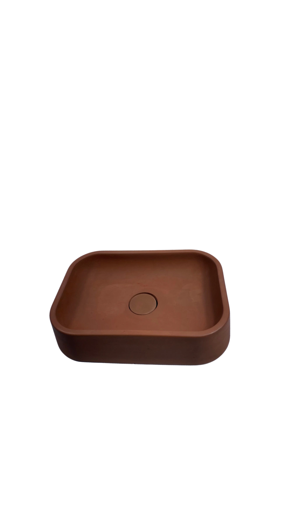 Cuba de Apoio Banheiro c/ Válvula oculta Concreto Terracota ZH031TR Zhen Home