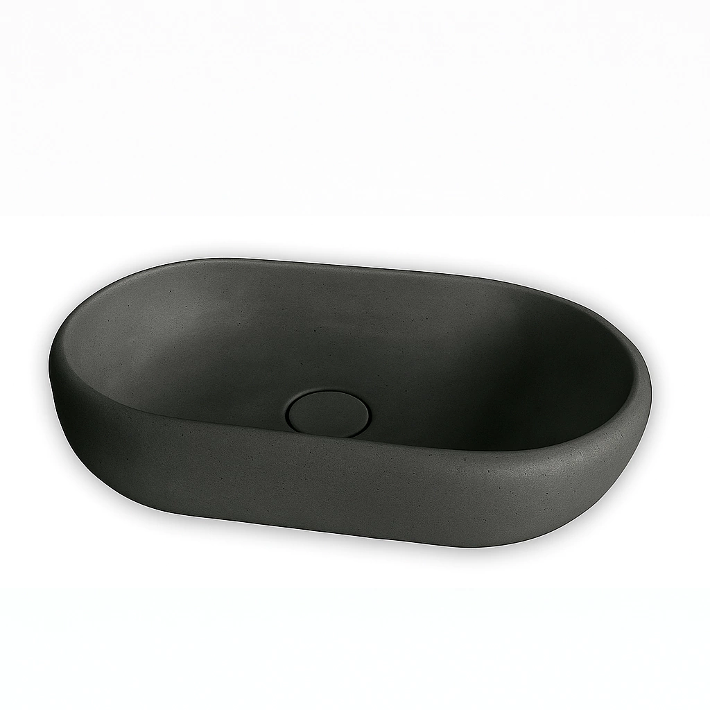Cuba banheiro Concreto Preto ZH036CM Zhen Home