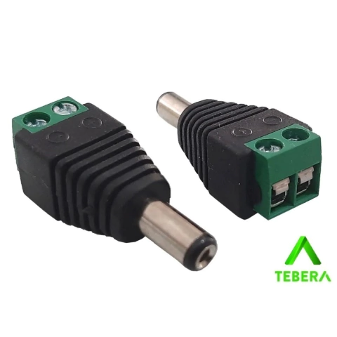 BORNE P4 MACHO 5X5 X 2,1MM CFTV TEBERA - EMB 10PÇS