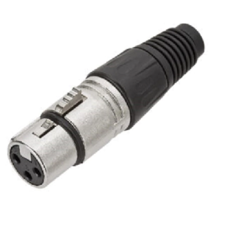 Plug Canon Xlr Fêmea Prime Preto - Emb 10pçs Tebera