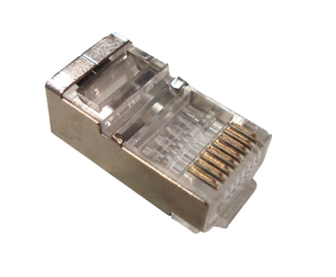 PLUG MODULAR RJ45 8P8C CAT-6 BLINDADO - KIT 50PÇS