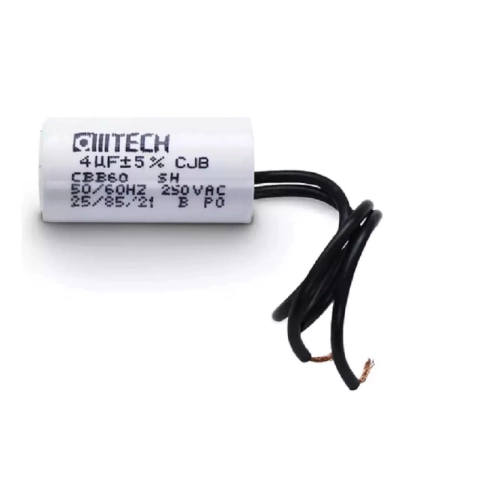 CAPACITOR DE PARTIDA ACV 2 FIOS 4uF X 250V - KIT 06 PÇS