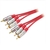 CABO 3 RCA + 3 RCA GOLD FITZ 3M VERMELHO