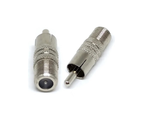 Kit 10 Adaptadores RCA Macho x F Fêmea Níquel