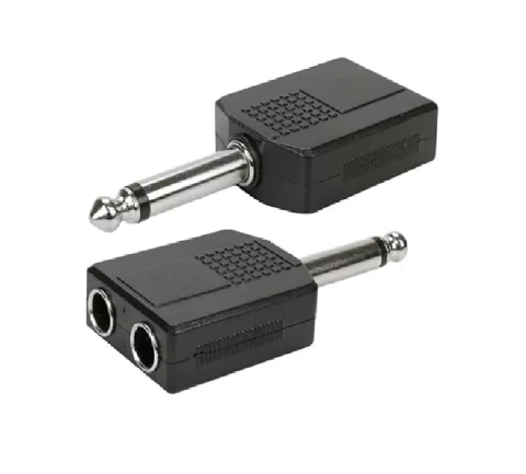 Kit 5 Adaptadores P10 Mono x 2 Jack J10 Mono