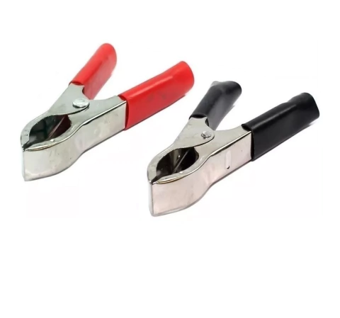 Kit 10 Pares Garra Jacaré Isolada GR 50mm PT/VM - Resistente