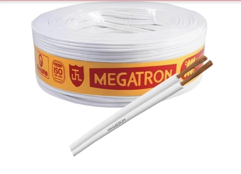 CABO PARALELO 300V 2X0,75MM² 100M MEGATRON - ALTA QUALIDADE