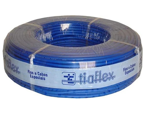 Cabo Áudio Guitarra 1x0,20mm² Azul 100m Tiaflex Frete Grátis
