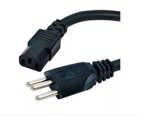 CABO DE FORÇA 5 METROS TRIPOLAR FONTE PC REFORÇADO KIT 3PÇS