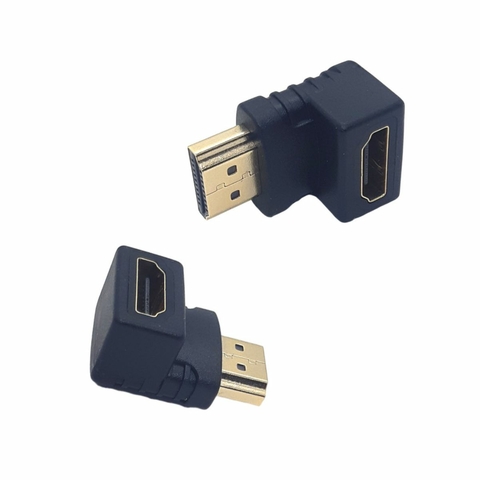 KIT 5 ADAPTADORES HDMI MACHO X FÊMEA 90 GRAUS PRÁTICO