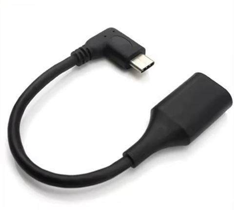 CABO ADAPTADOR OTG USB TIPO C 3.1 X USB FÊMEA 90° KIT 5 PÇS