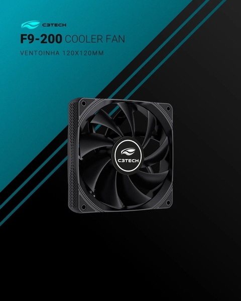 MICROVENTILADOR COOLER FAN F9-200BK 120x120x25MM MOLEX 4P
