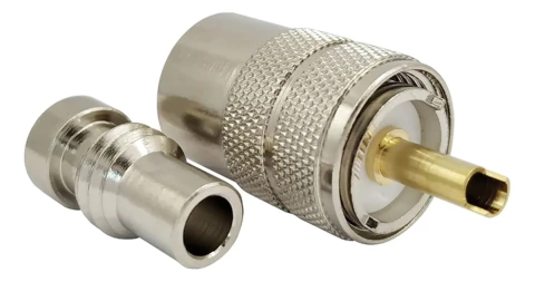 Conector UHF Macho p/ Solda c/ Redutor – Kit c/ 10 unid