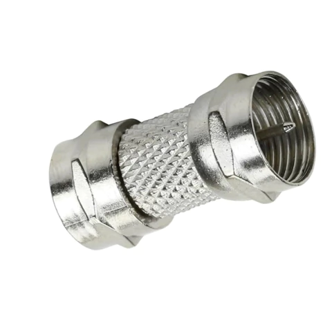 Emenda F Coaxial Macho X Macho Rg6 Rg59 Metal 50PÇS
