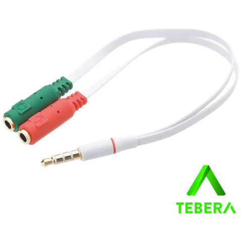 Cabo Adaptador Headset P3 X 2 Jack J2 St (fone+mic) - TEBERA