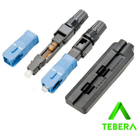 Conector Óptico Rápido Sc/upc (azul) - Embalagem Com 10 Pçs