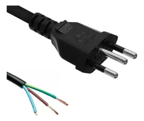 Rabicho Cabo De Força Trip 3 X 1,50mm 20 A 1mt 110v/220v