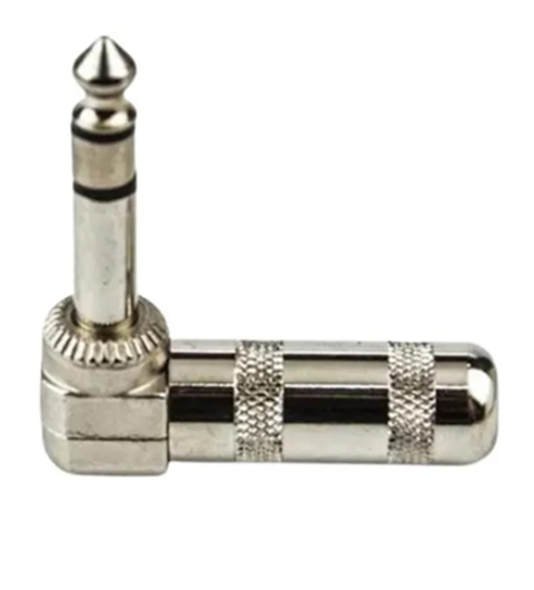 Plug P10 St Metal 90° Niquel Kit 05pçs - TEBERA
